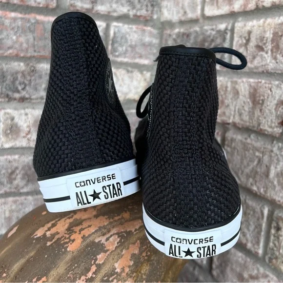 🍒💣 Converse black woven style high tops - Picture 9 of 13